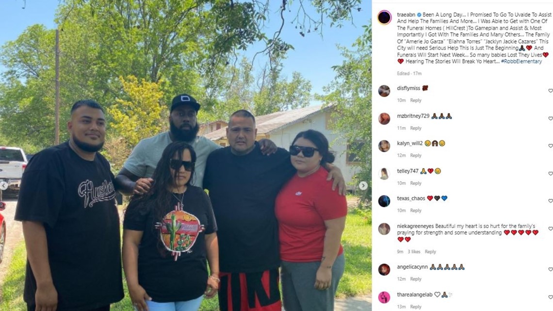 Trae the Truth visits victims’ families of Uvalde school shooting
