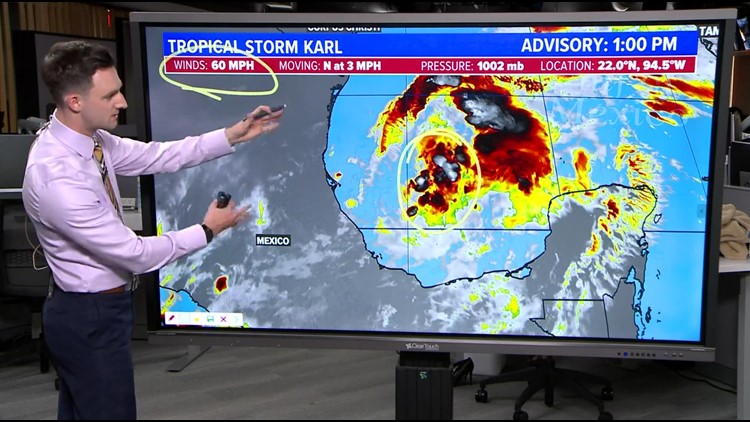 Tropical Storm Karl forms in southern Gulf; no threat to Texas