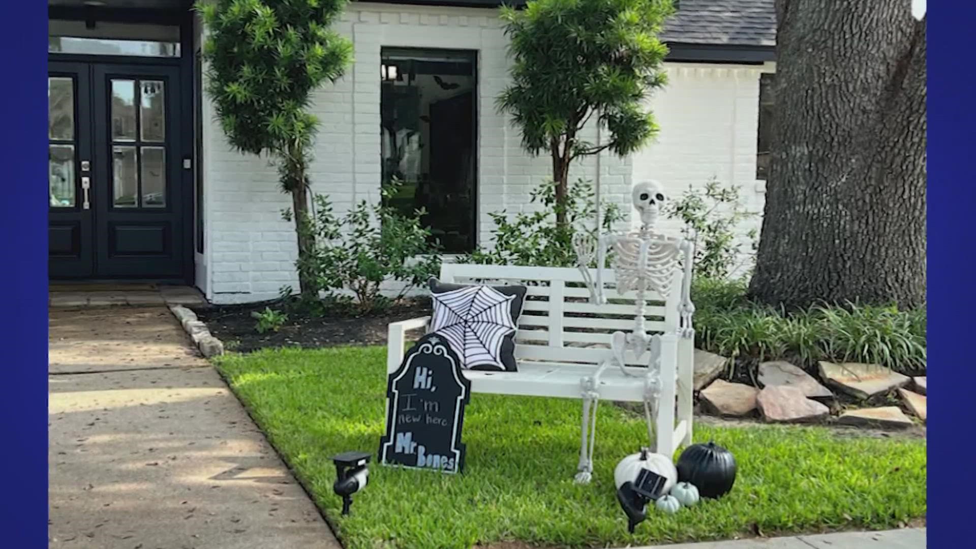 The story of Mr. & Mrs. Bones is capturing the hearts and laughs of a Pearland neighborhood. The Halloween display changes daily. You never know what you'll see next