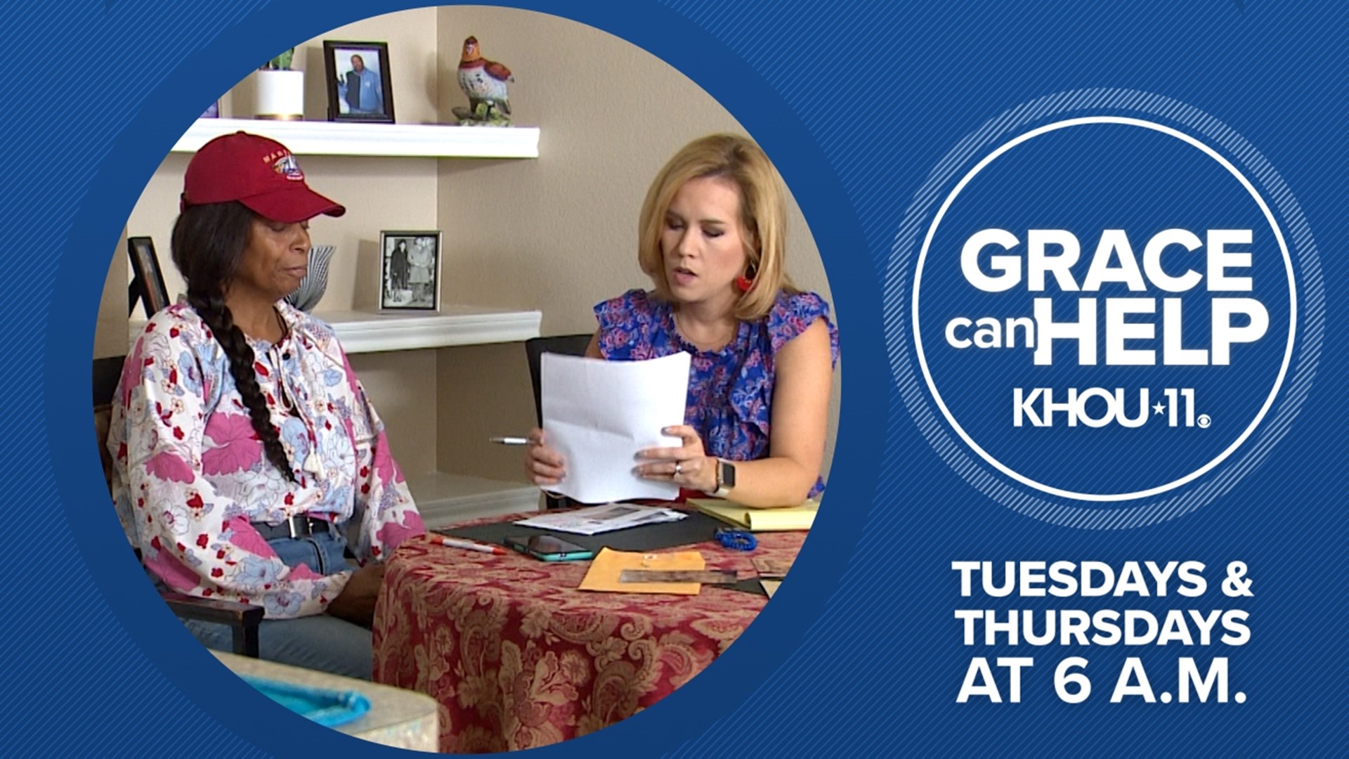 Tuesdays and Thursdays on KHOU 11 Morning News. Contact Grace White by calling 713-521-HELP, emailing GraceCanHelp@khou.com or visiting KHOU.com/GraceCanHelp