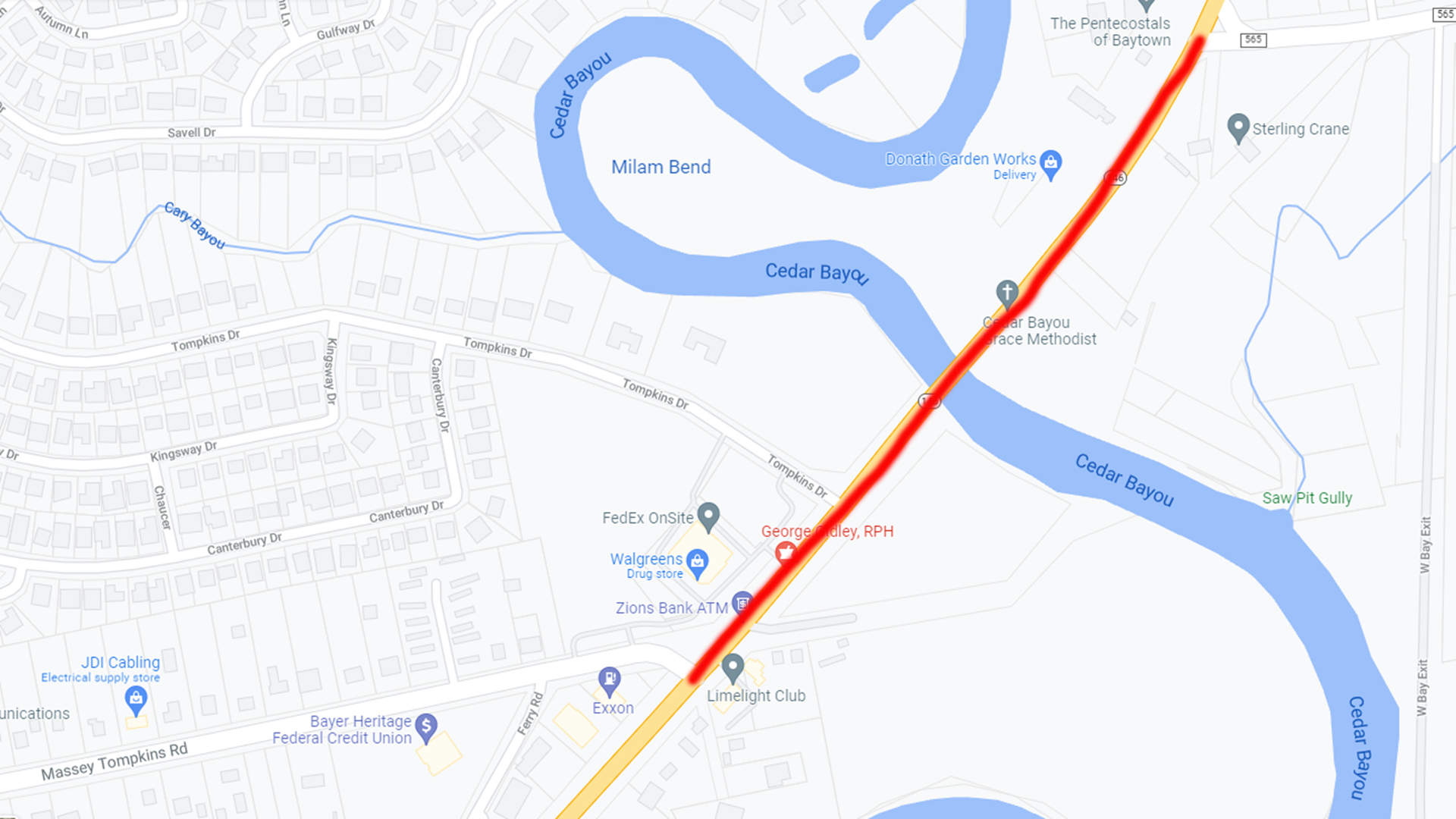 Baytown gas leak shuts down SH146