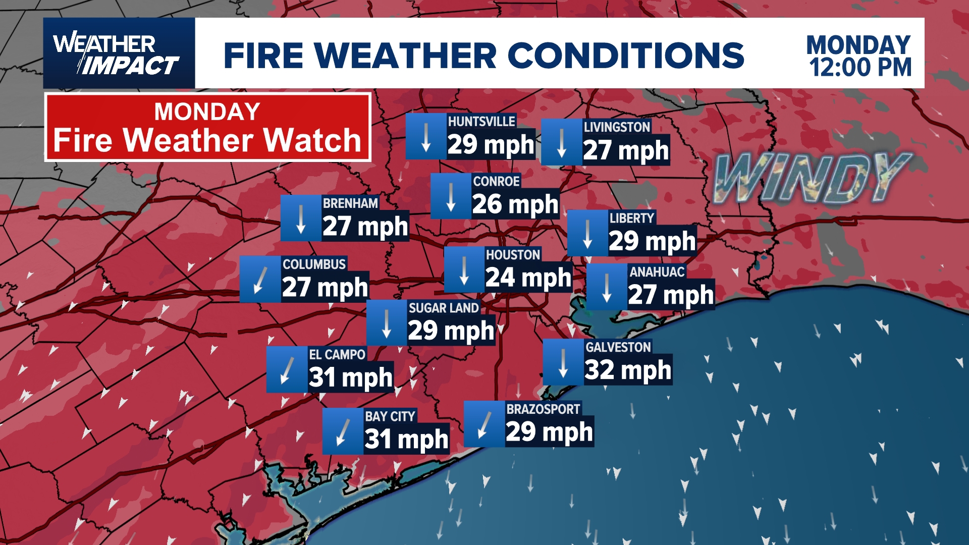 Warm and breezy on Sunday before a cold front blows in with storms ...