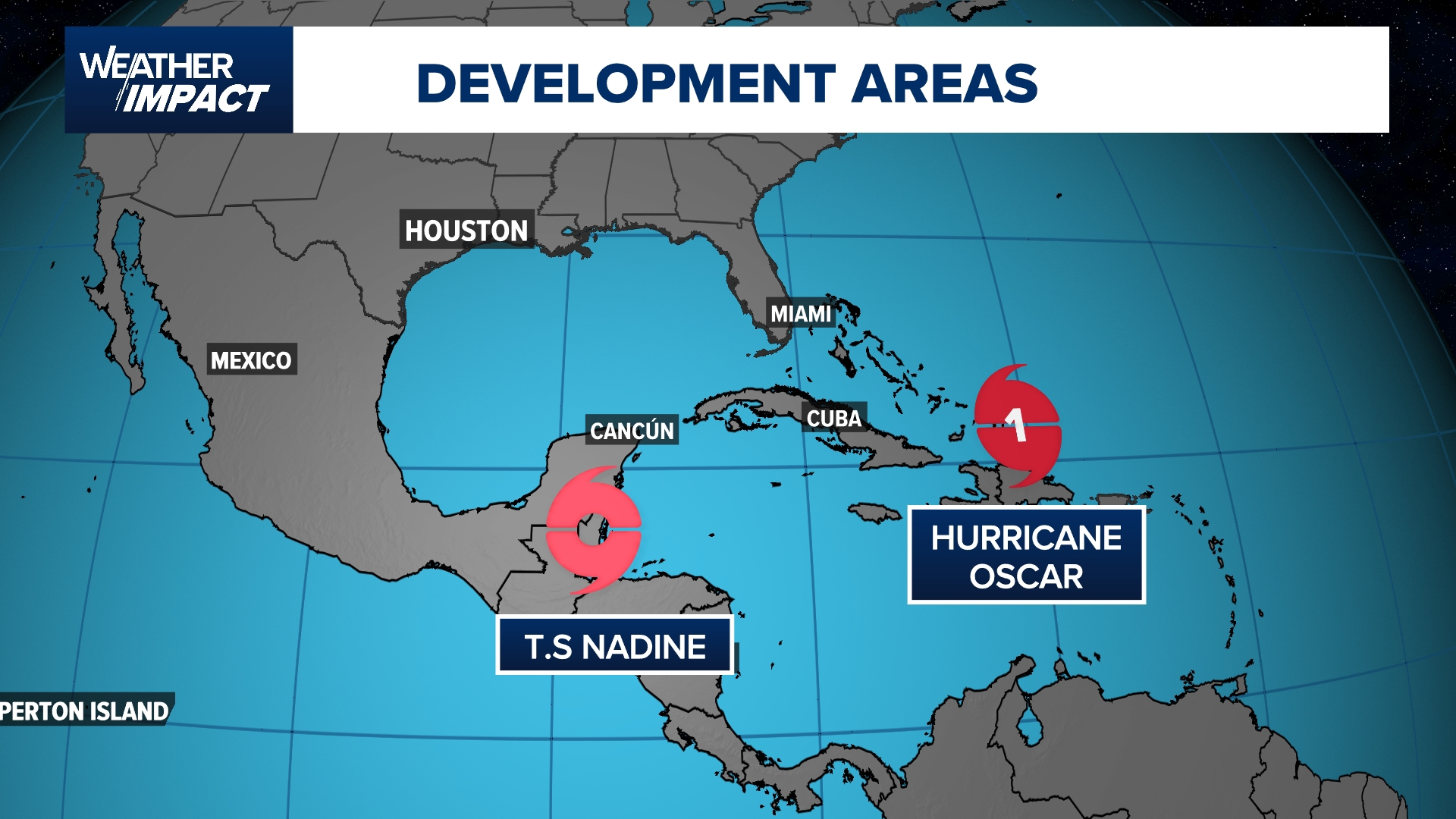 Oscar quickly strengthened into a hurricane shortly after forming into a tropical storm.