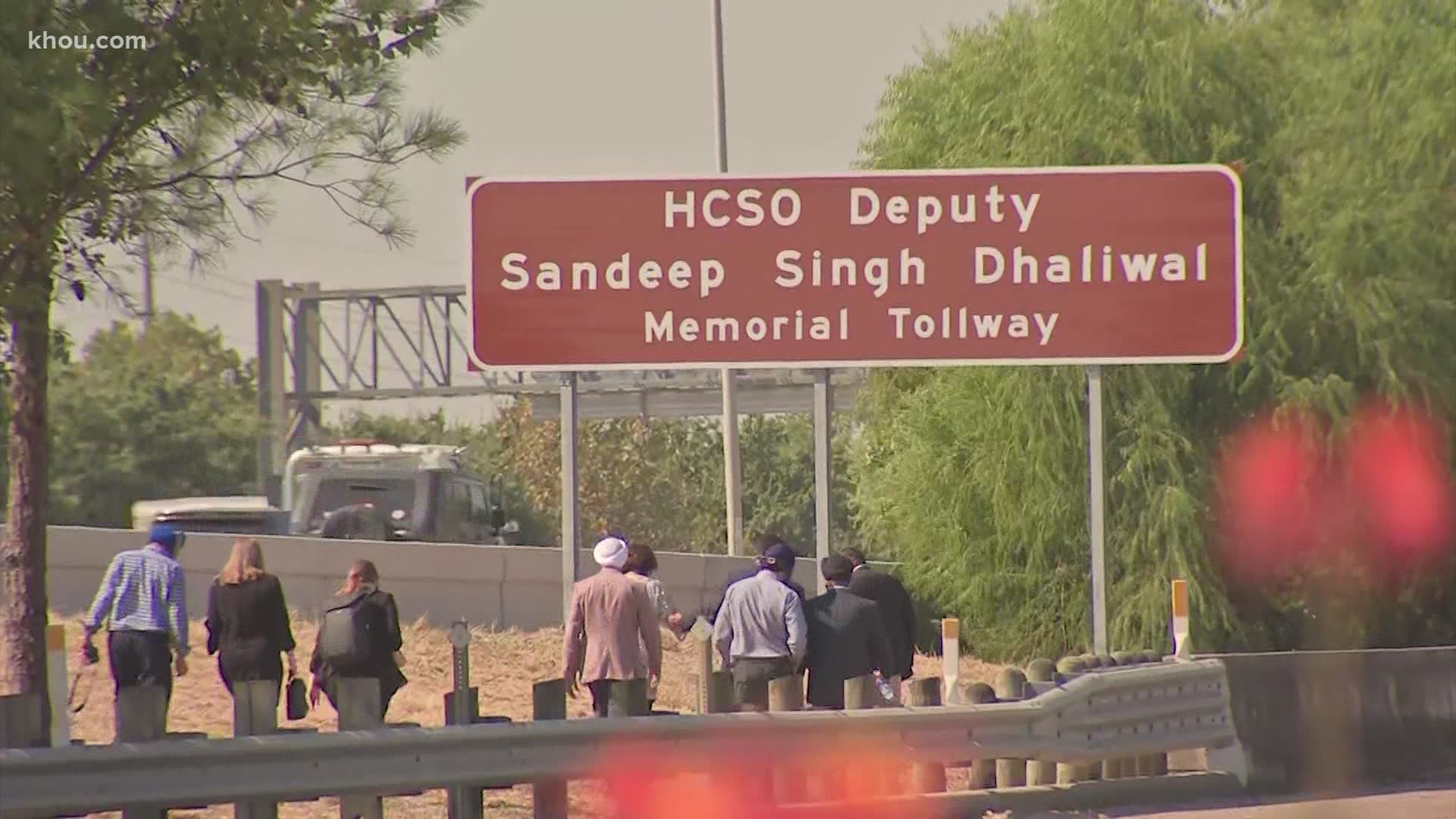 One year after he was shot and killed in the line of duty, a portion of Beltway 8 is re-named for Harris County Sheriff’s Deputy Sandeep Dhaliwal.