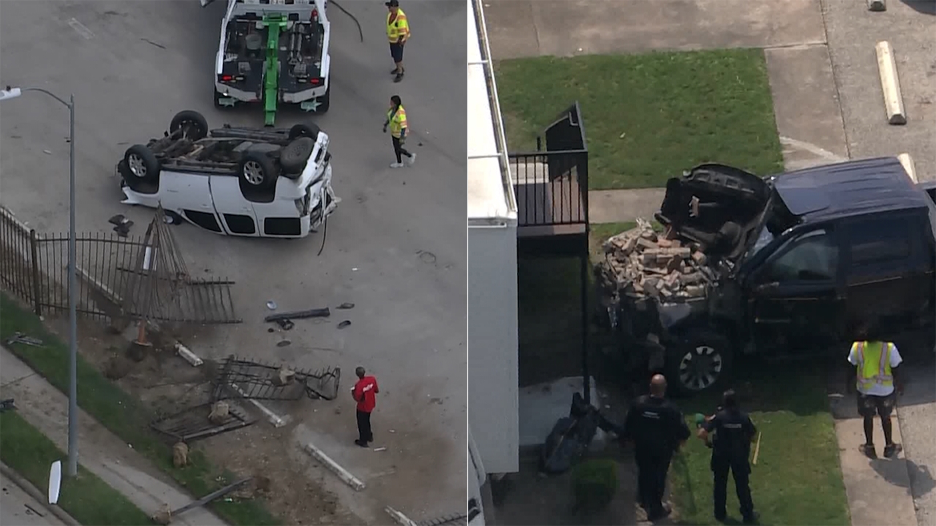Chase ends in crash on West Gulf Bank in north Harris County | khou.com