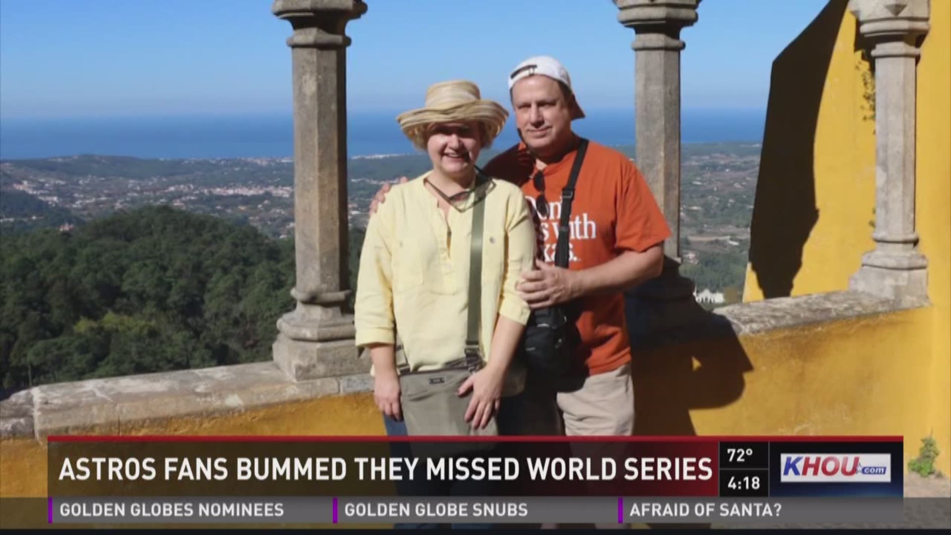 Two of the Astros biggest fans missed the World Series - the whole thing. 