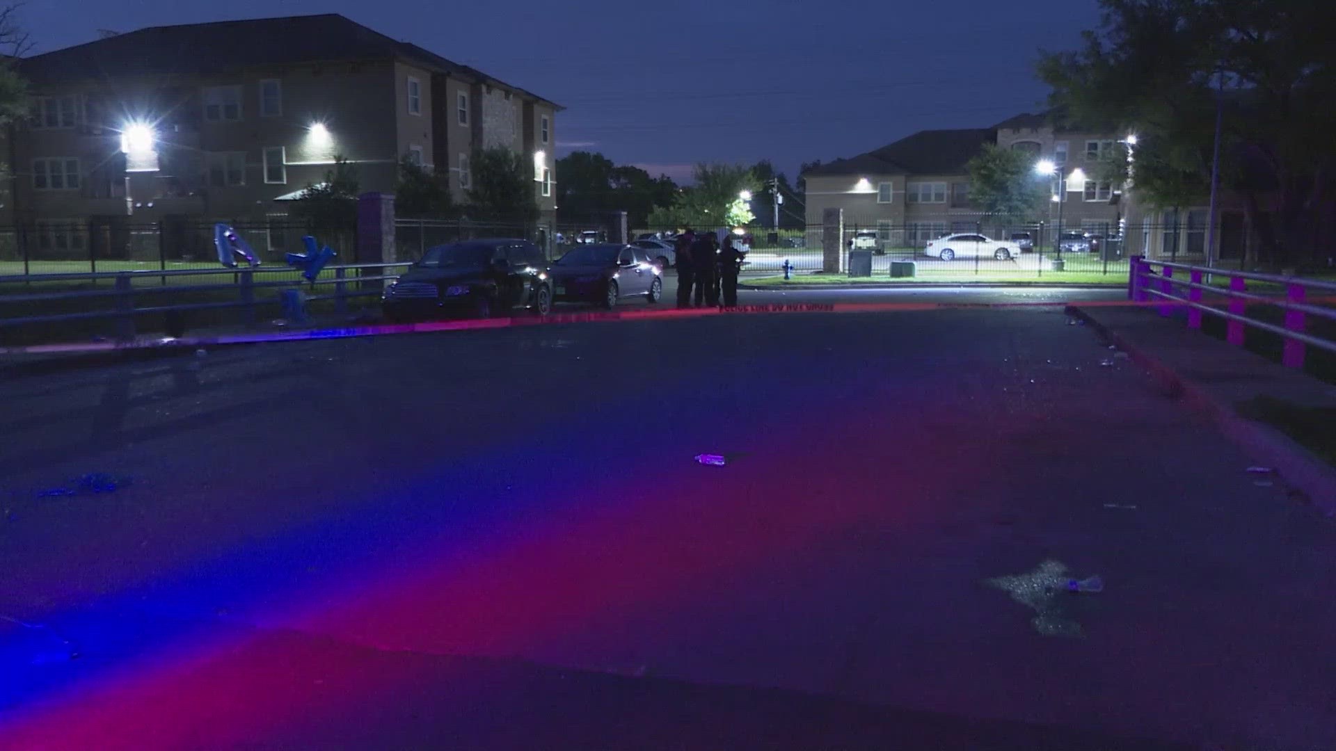 Houston police said the man was in critical condition after being shot at a vigil near Hirsch and Sayers.