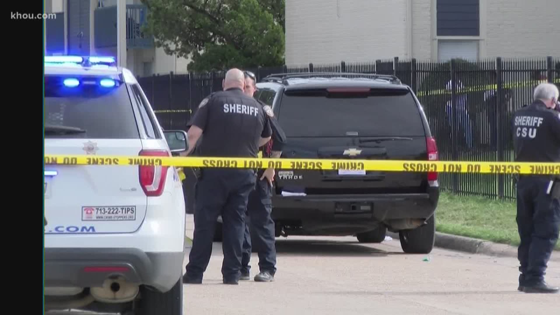 Investigators are looking for a suspect accused of shooting a man to death Sunday in north Harris County.
