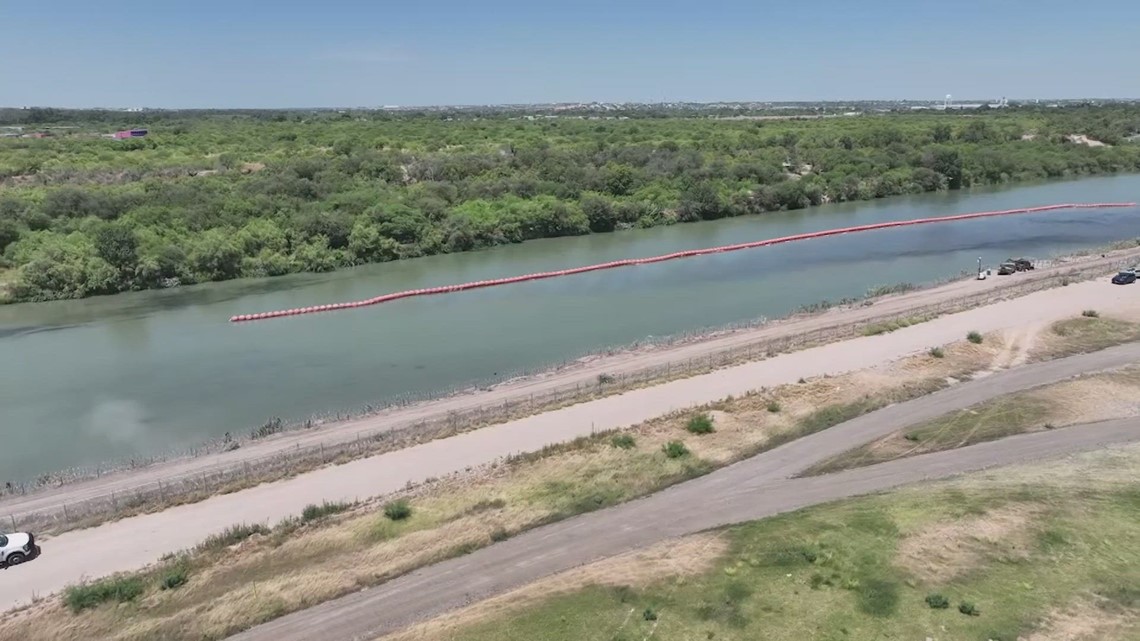 Democratic Lawmakers Tour Eagle Pass Near Buoy Barrier In Rio Grande