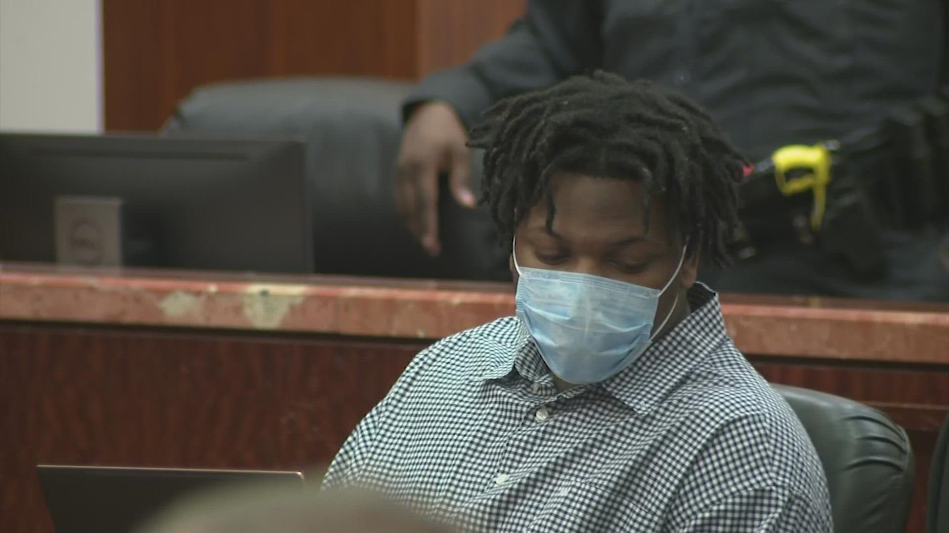 Kendrick Johnson, the man accused of murdering a Lamar High School student in 2018, pleaded not guilty in a courtroom Tuesday morning at the start of his trial.
