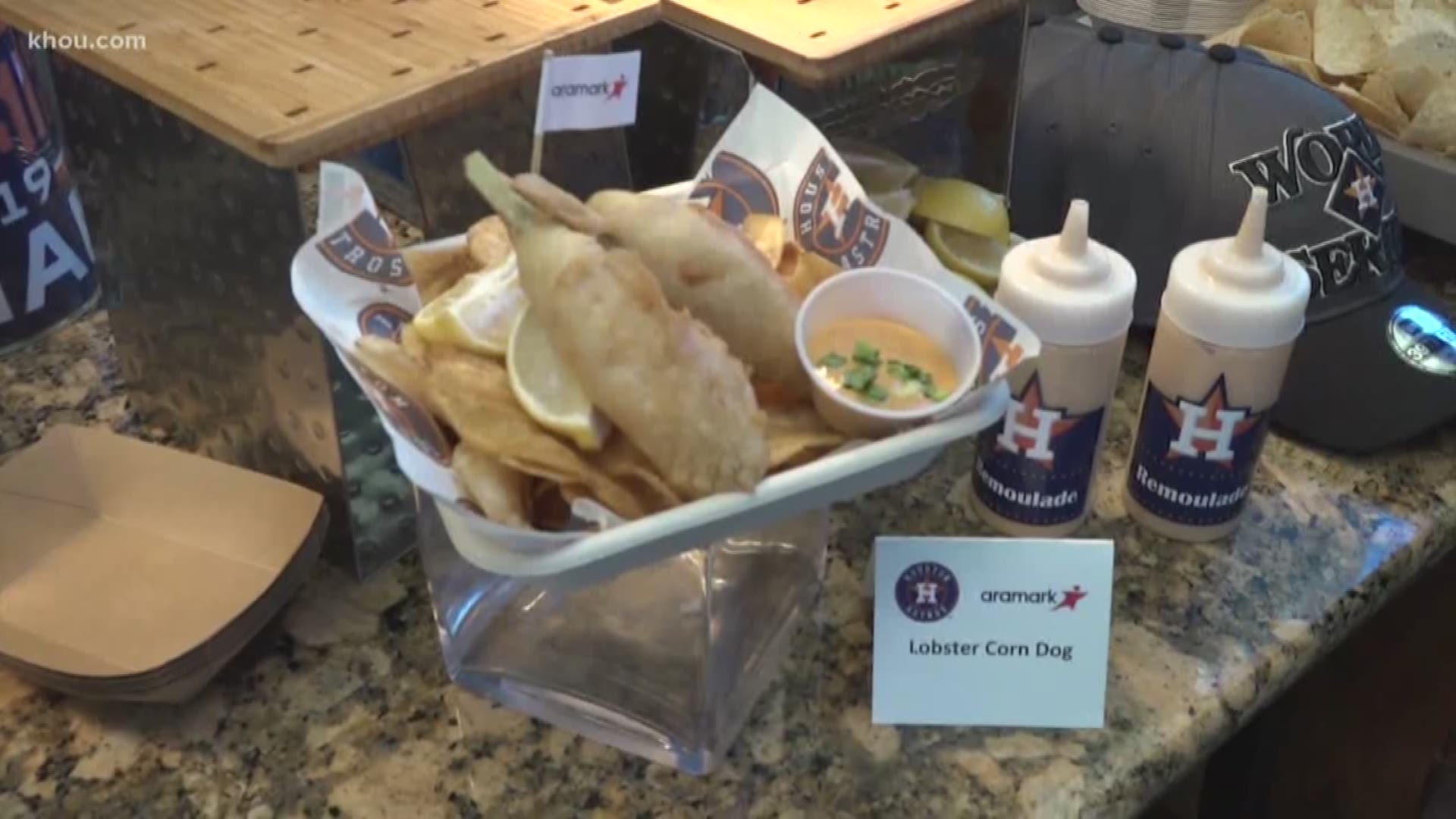 Ruben Galvan has a preview of some of the special food offerings available at Minute Maid Park during the World Series.