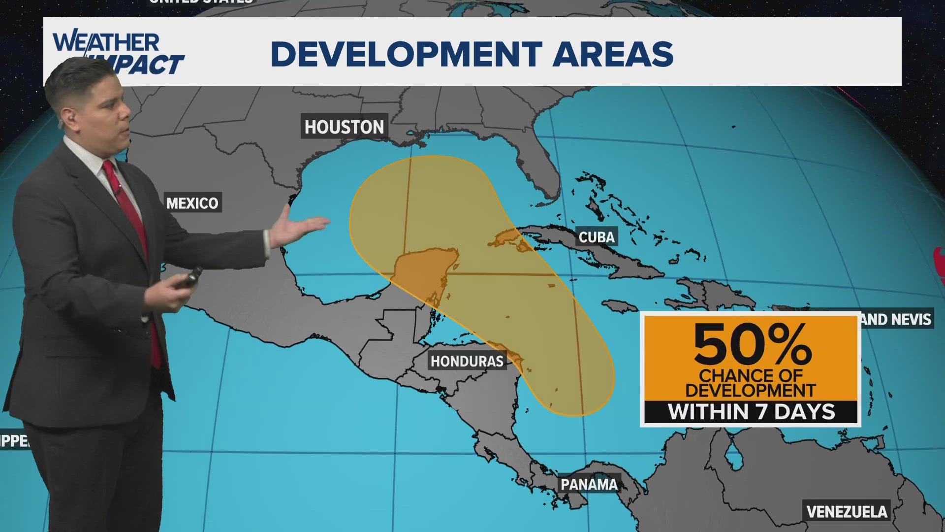 There's still a lot of uncertainty as to where it would go if it does develop. We'll keep you posted on KHOU 11 and our KHOU 11 news app.