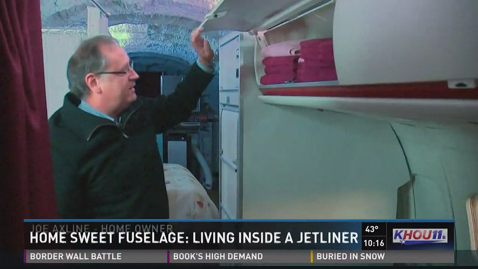 After years of living in every traditional house you can think of, one Brookshire man is now calling the inside of an airplane home.