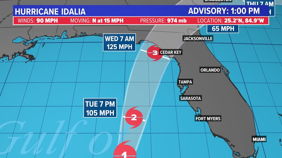 Tropical Storm Idalia update: Projected path, forecast cone | khou.com