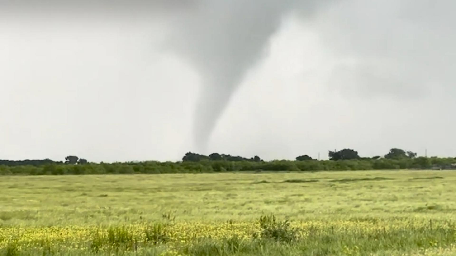 This video was shot north of Waco and sent in to our sister station, WFAA.