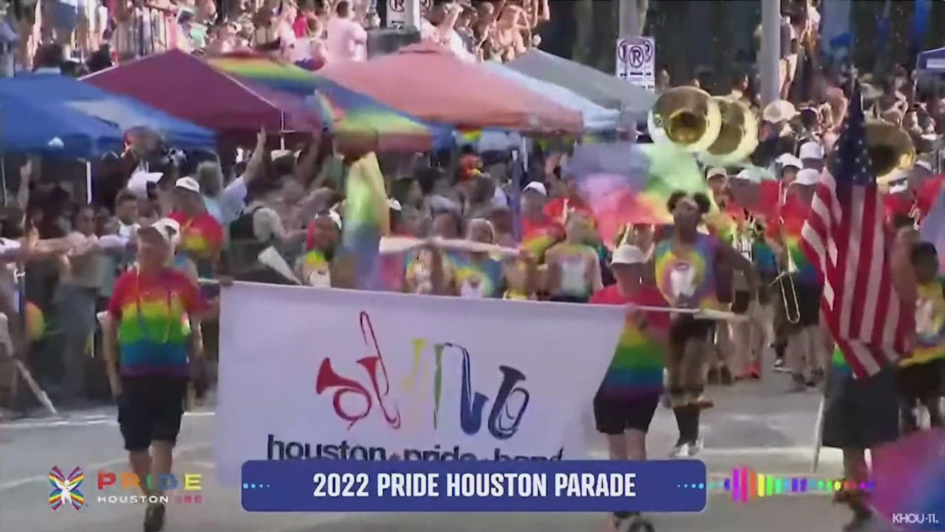 KHOU 11 Anchor/Reporter Ron Treviño joined the band during rehearsals for the upcoming Pride Houston 365 parade in downtown.