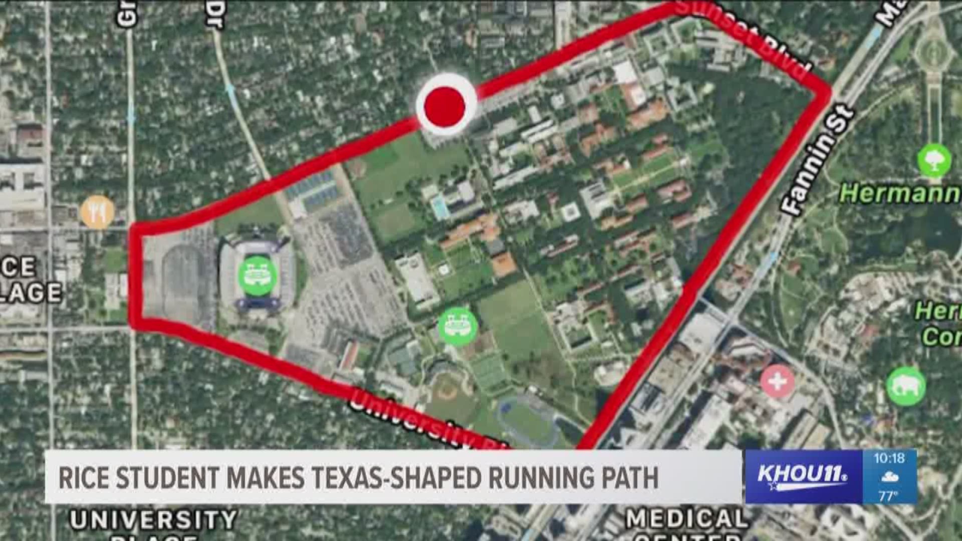 For the past six months, Rustam Zufarov has been trying to perfect his running route to resemble the shape of Texas.