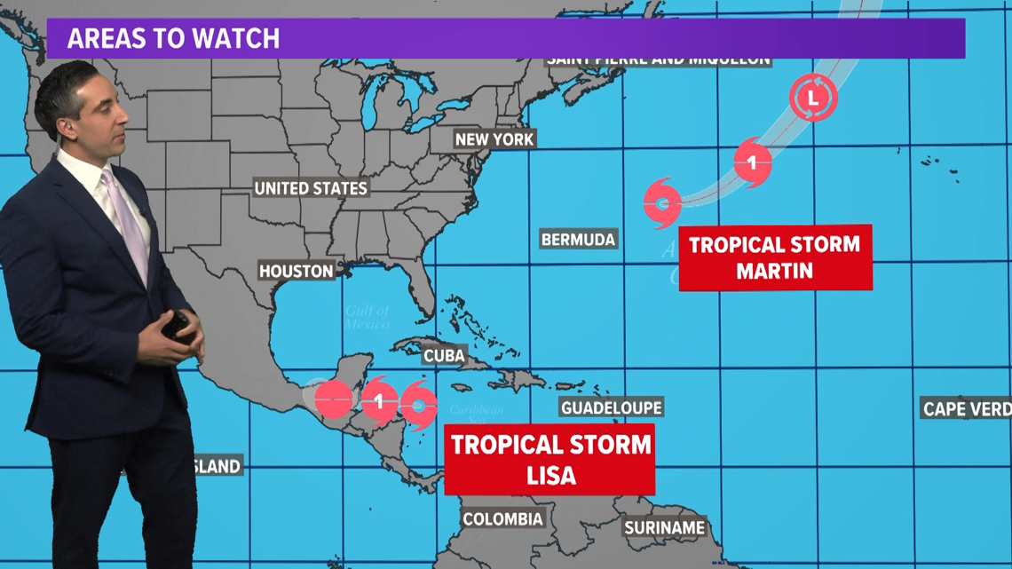 Tropical Update: Tropical Storm Martin Forms With Lisa In The Atlantic ...