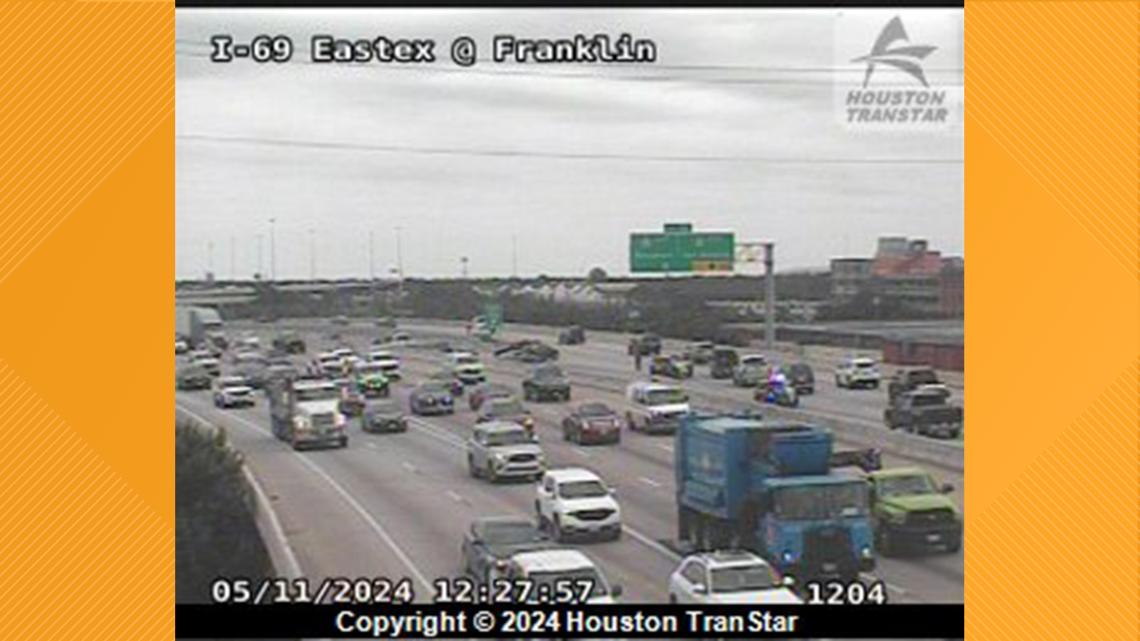 Houston traffic Crash shuts down Eastex Freeway at Katy Freeway