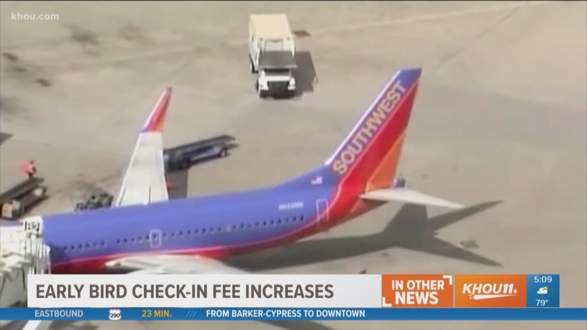 Southwest increasing early bird check-in fees