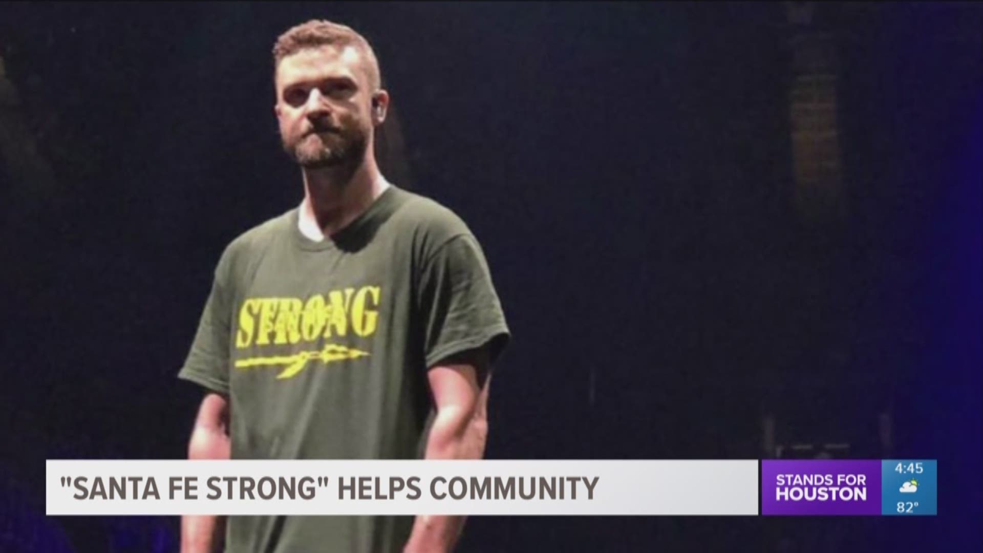 A Santa Fe resident and business owner designed a special T-shirt to show his love and support for Santa Fe High School students and teachers. The demand for shirts has been overwhelming. 