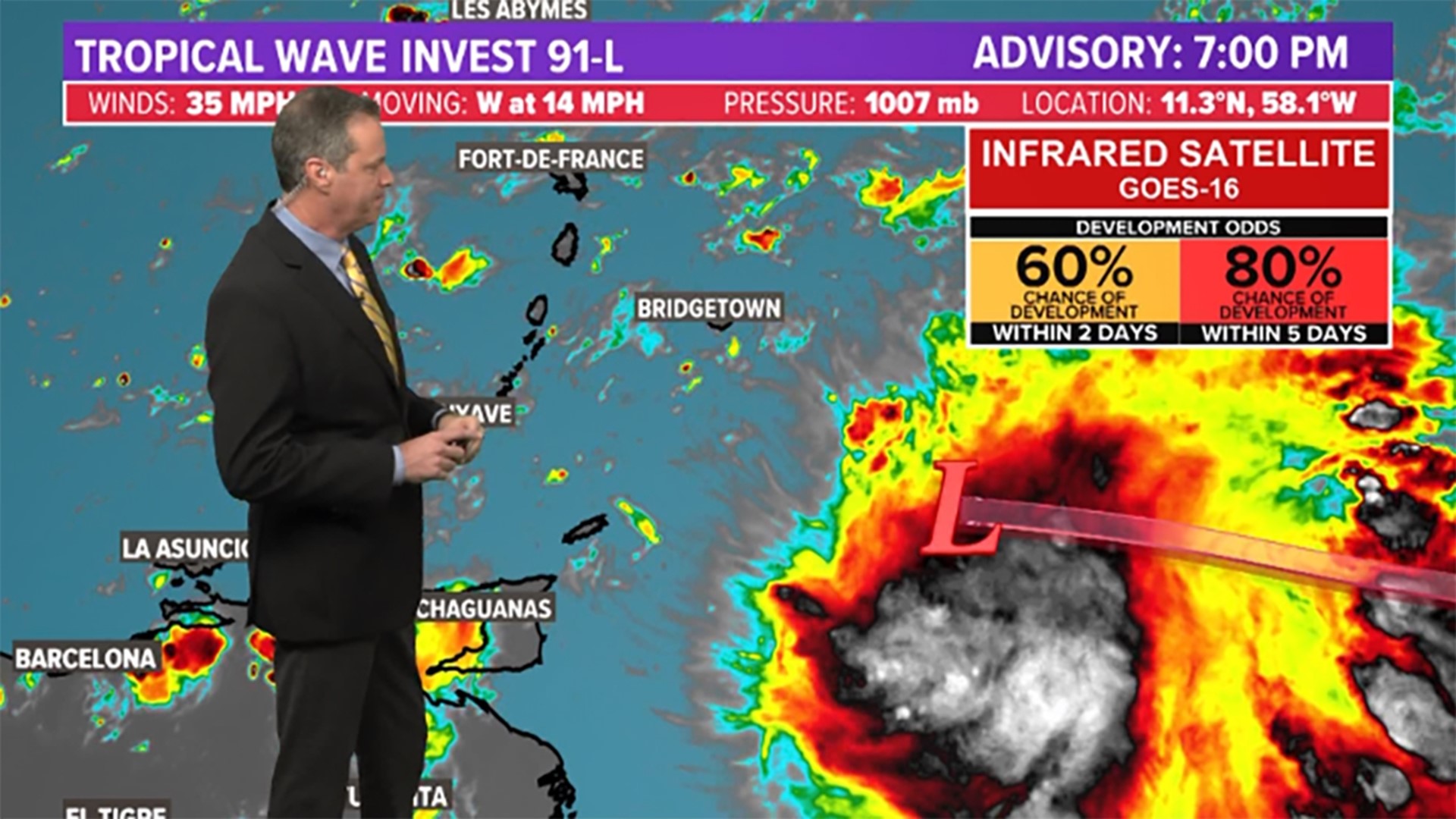 KHOU 11 Chief Meteorologist David Paul looks at the tropics at 8:30 p.m. on Tuesday, Oct. 4, 2022.