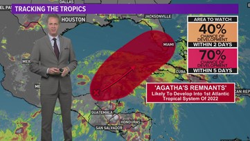 Tropics update: Agatha's remnants likely to develop into first named system