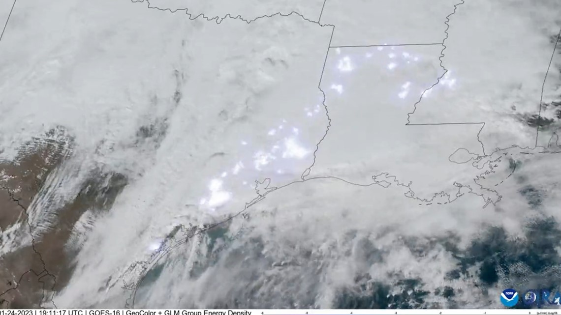Tornado in Houston Satellite images of severe storms