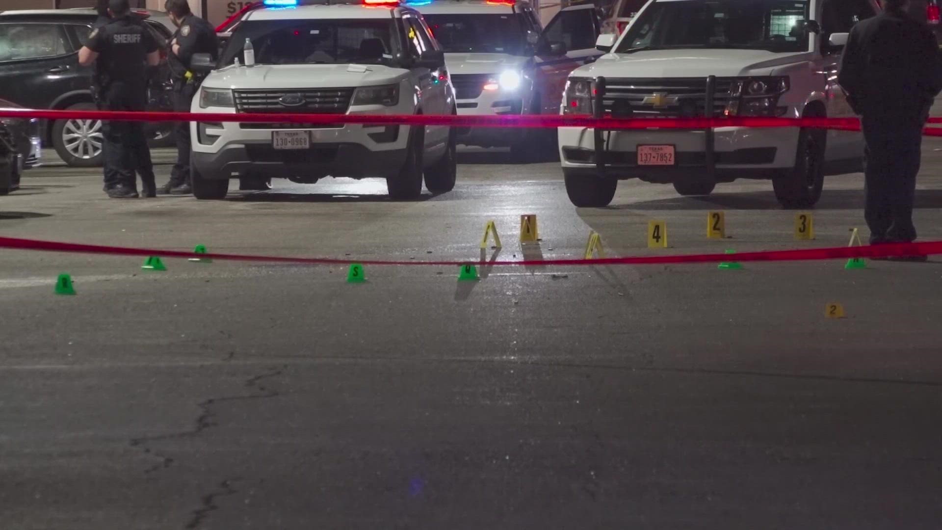 The Harris County Sheriff's Office is investigating a deadly shooting that left at least one person dead and four others hurt.