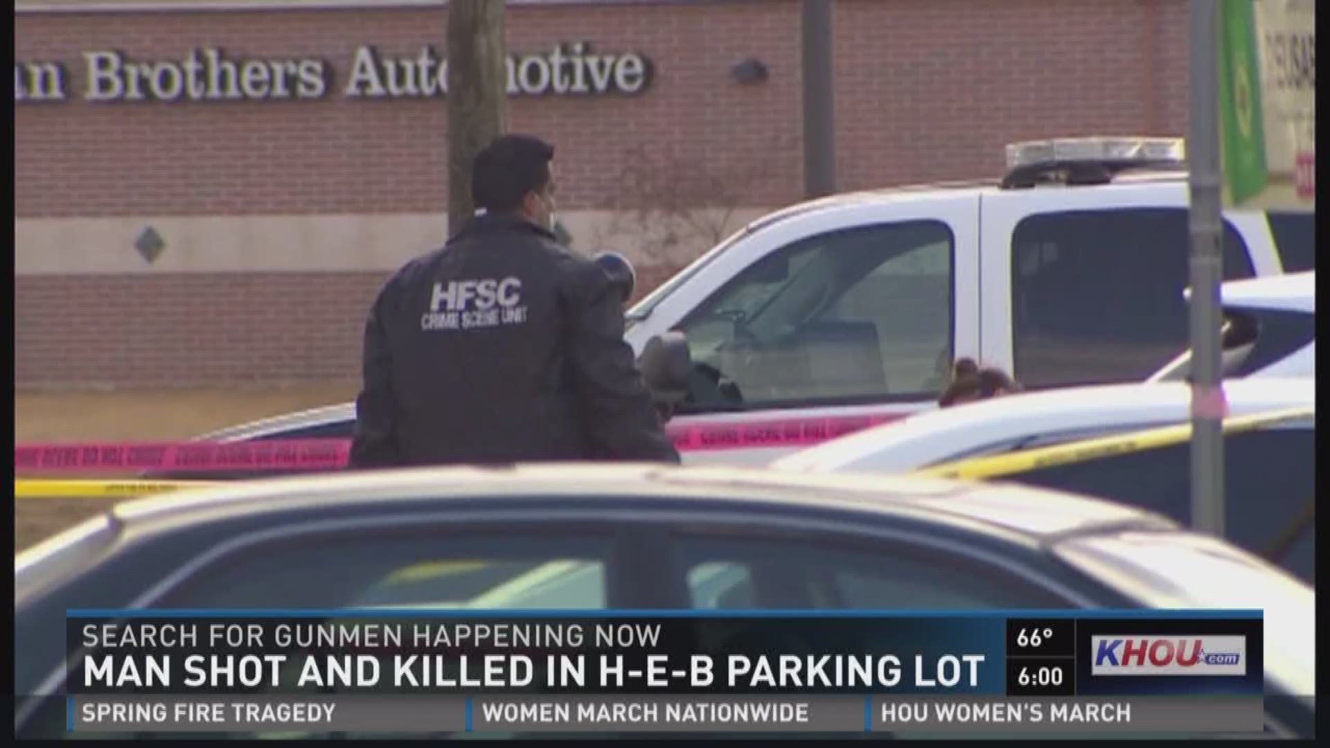 In broad daylight, police say an elderly man was shot and killed by two suspects in the parking lot of a local HEB. 