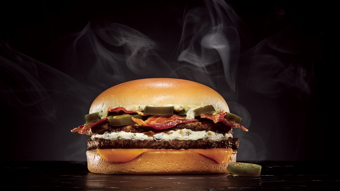 The new Whataburger burger brings the heat with jalapenos and bacon