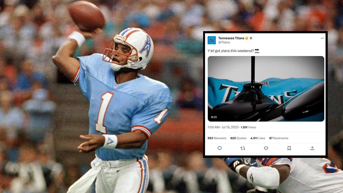 Tennessee Titans unveils Houston Oilers throwback jersey for