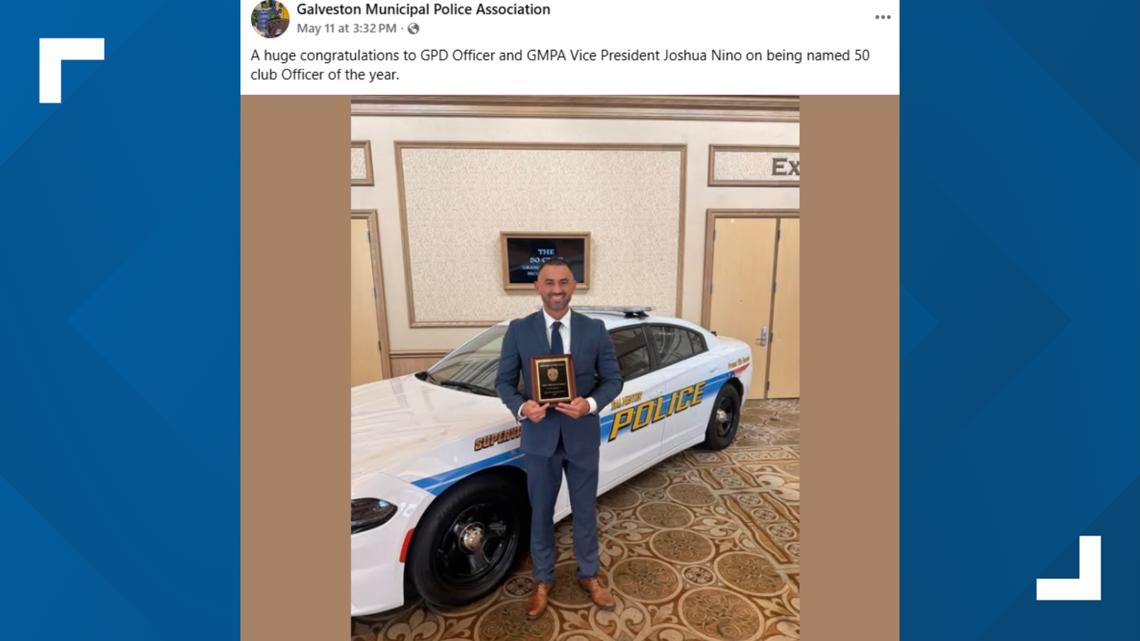Galveston officer Joshua Nino, recently named "Officer of the Year," is under investigation after a fatal shooting du...