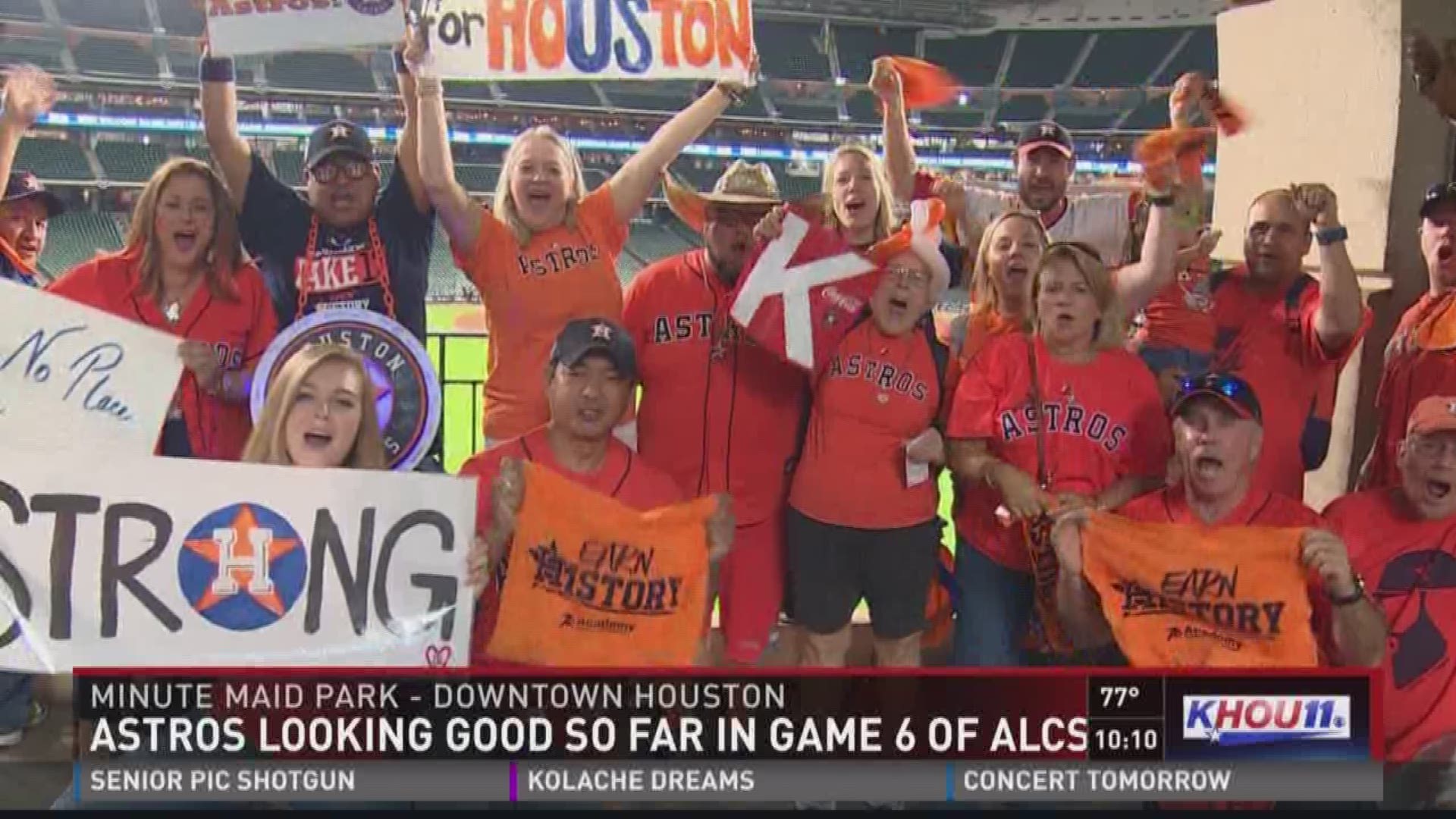 Astros fans at Game 6 of the ALCS against the Yankees