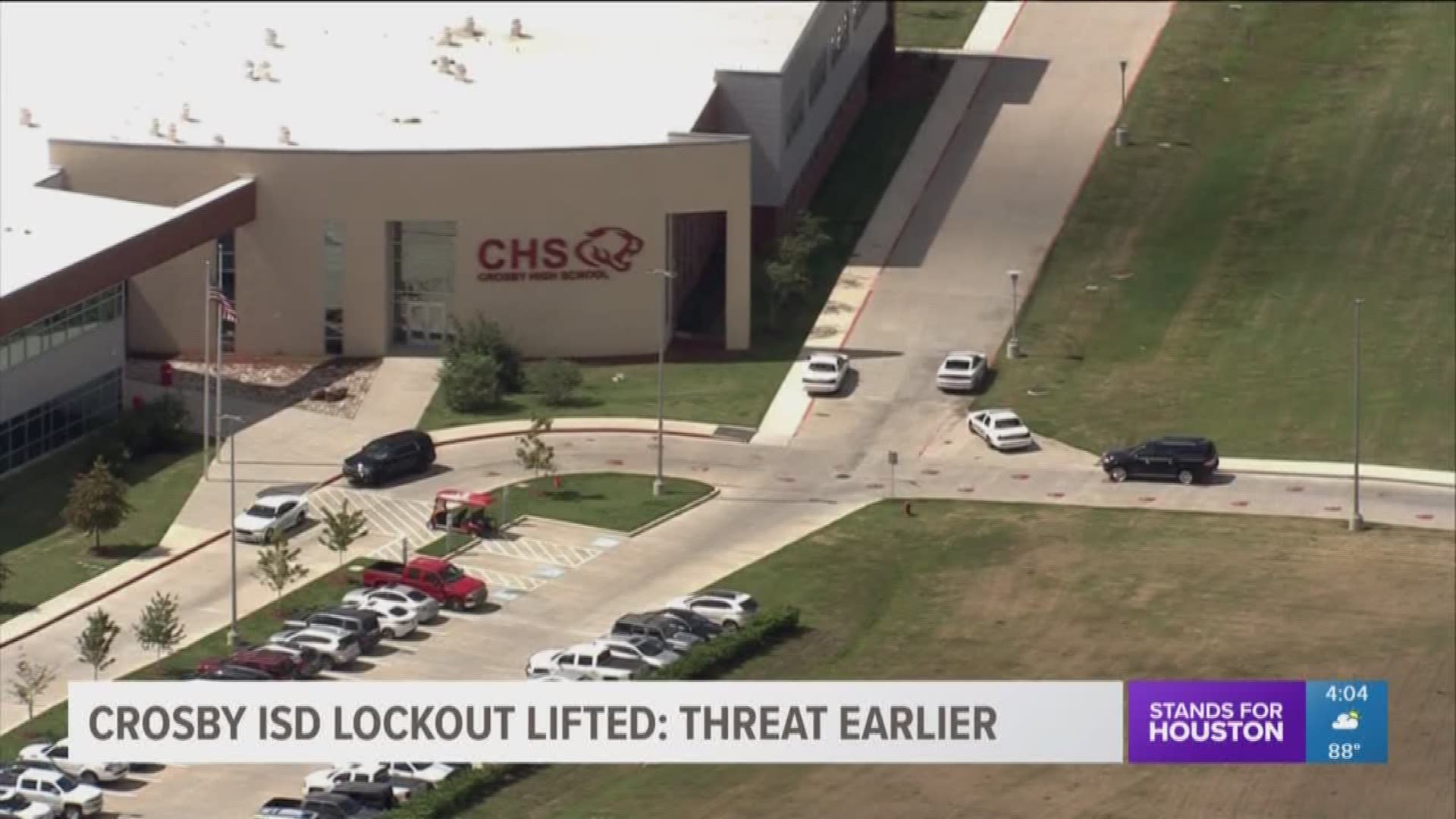 Lockdown lifted at Crosby schools after online threat