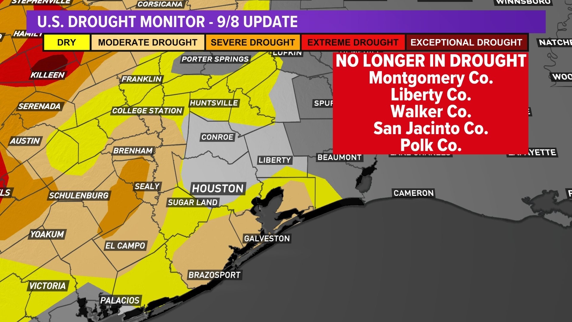 Rain pulls parts of Houston area out of drought | khou.com