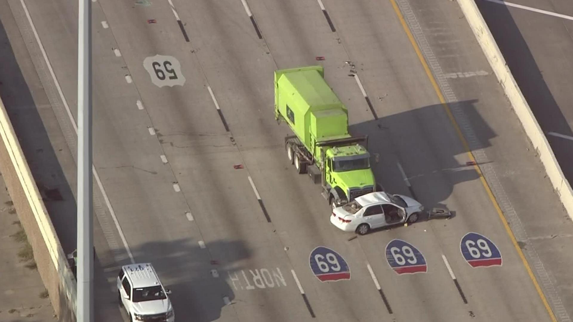 Eastex Freeway shut down due to deadly crash involving big rig | khou.com