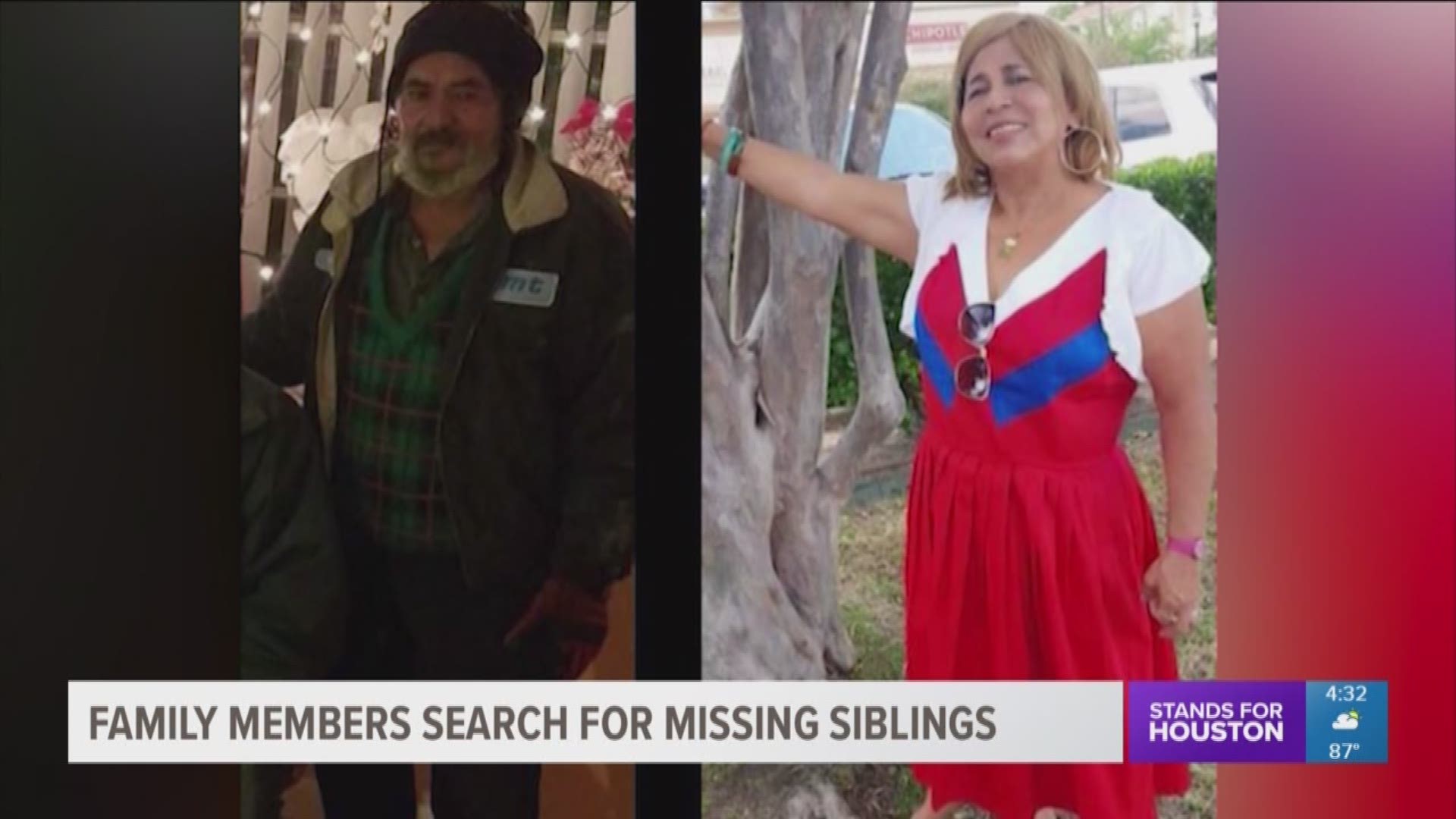 Relatives of two missing siblings say their despair is deepening with each passing day.
Dina Escobar, 60, and her brother, 65-year-old Roy Escobar have been missing for more than a week.