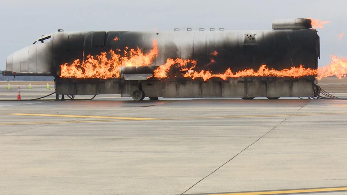 Houston firefighters conduct drills at Bush Airport amid air travel incidents