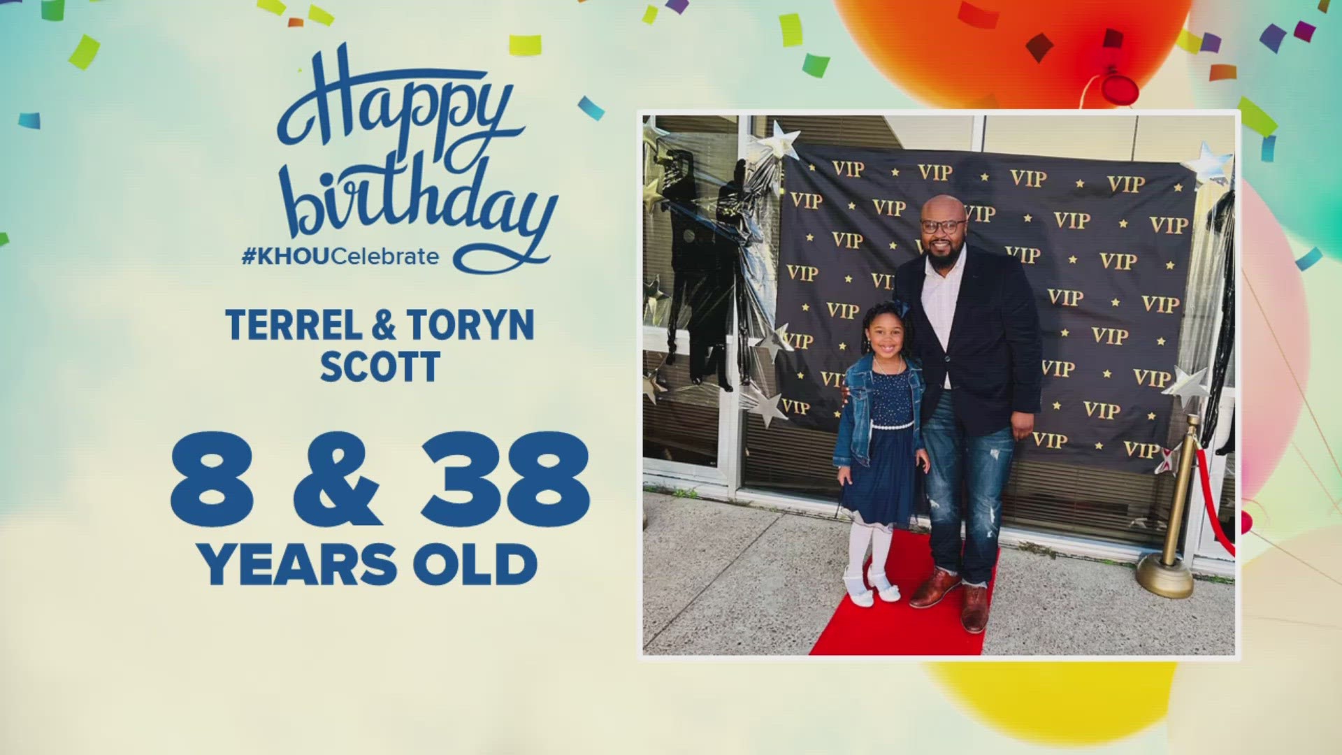 We want to celebrate with you! Text a photo and info about someone celebrating an anniversary or birthday to 713-526-1111.