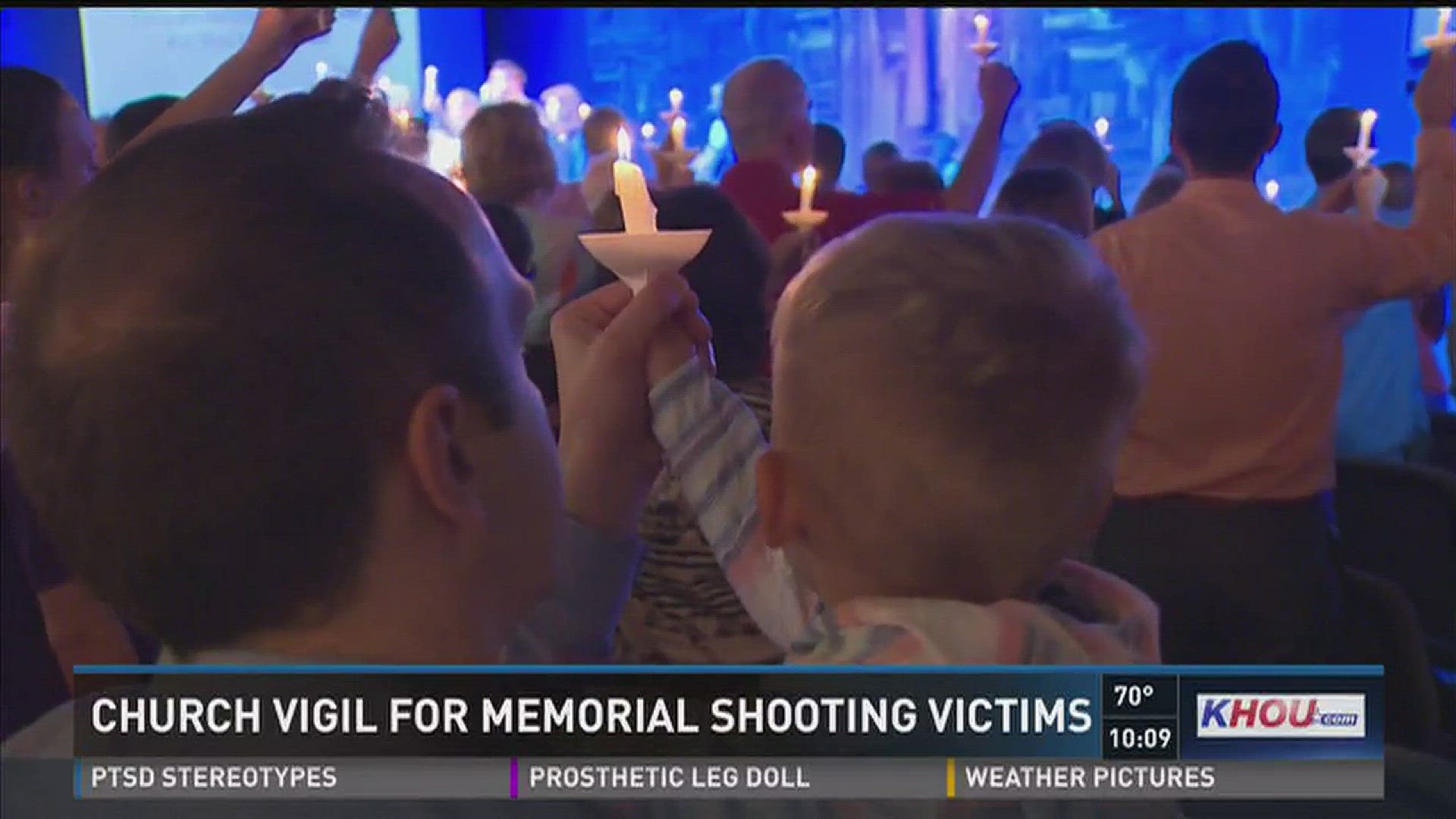 A vigil was held Thursday night for victims who were injured when a man opened fire on Memorial Drive on May 29.