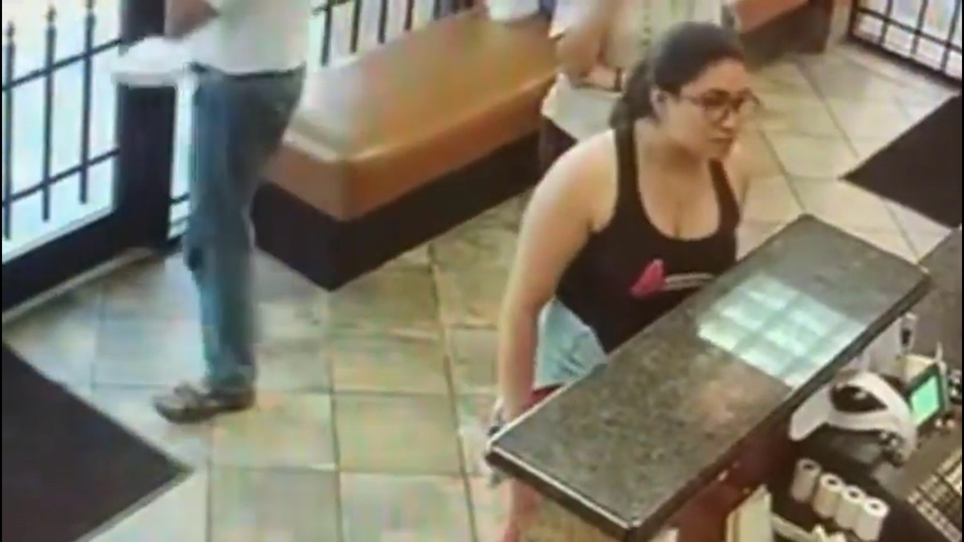 Houston police say a customer pepper-sprayed a restaurant employee after refusing to pay for her meal in north Houston in March.