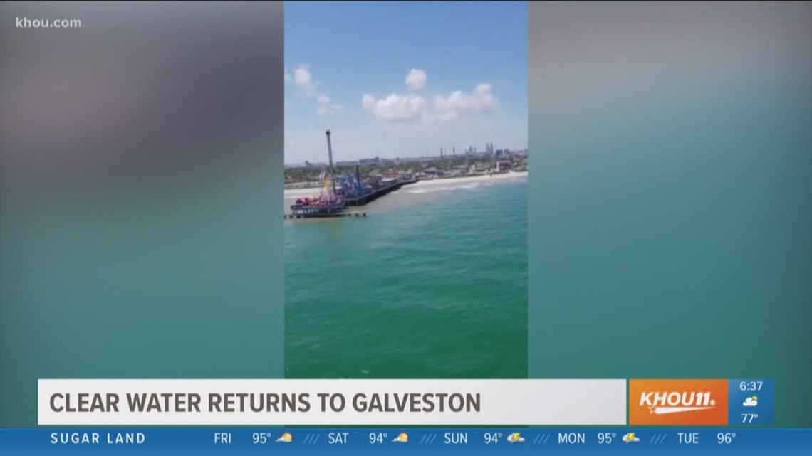 Clear water getting closer to Galveston again