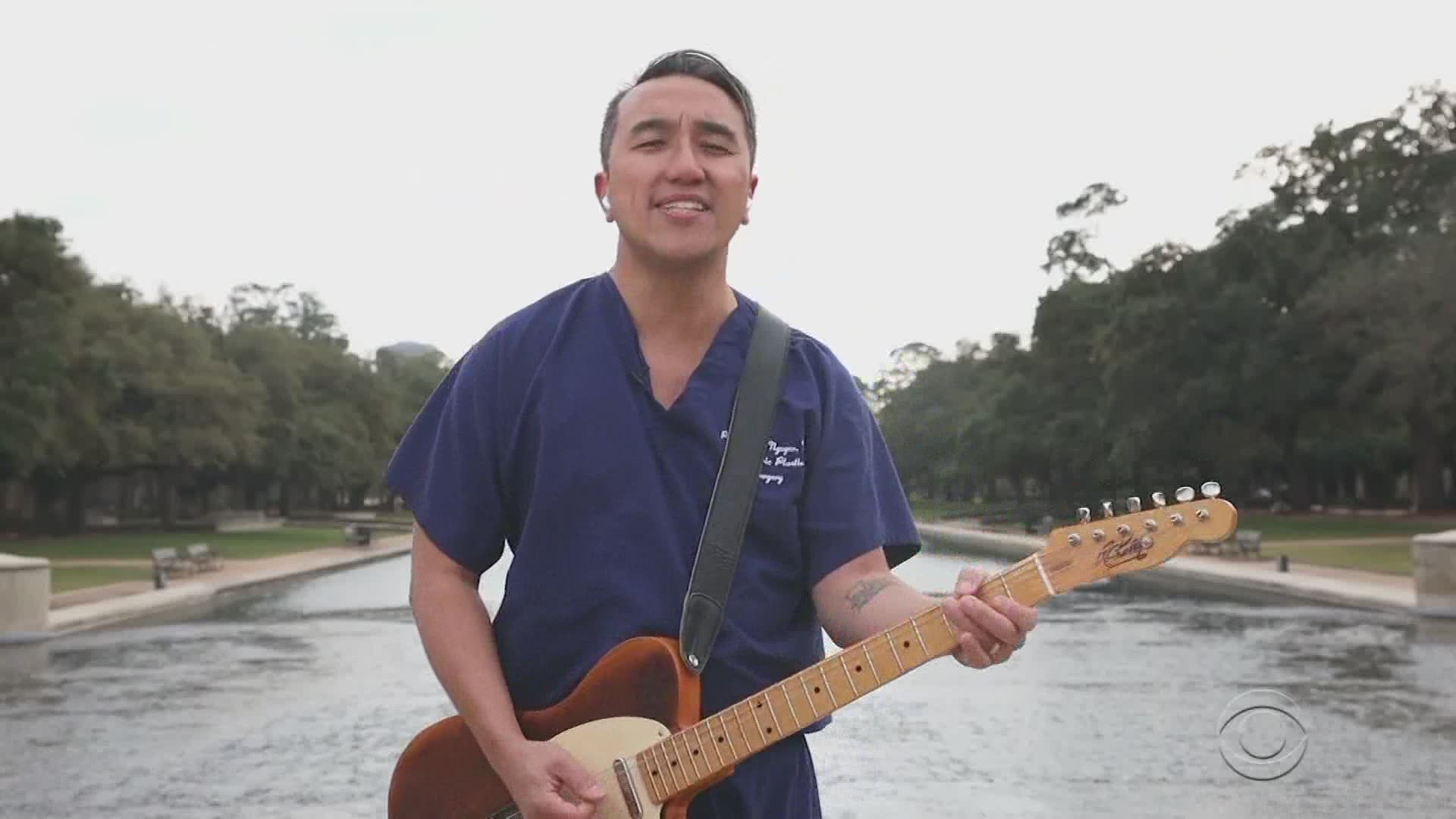Dr. Phuong Nguyen, with UT Health, was one of the singers featured in the virtual tribute to healthcare heroes.