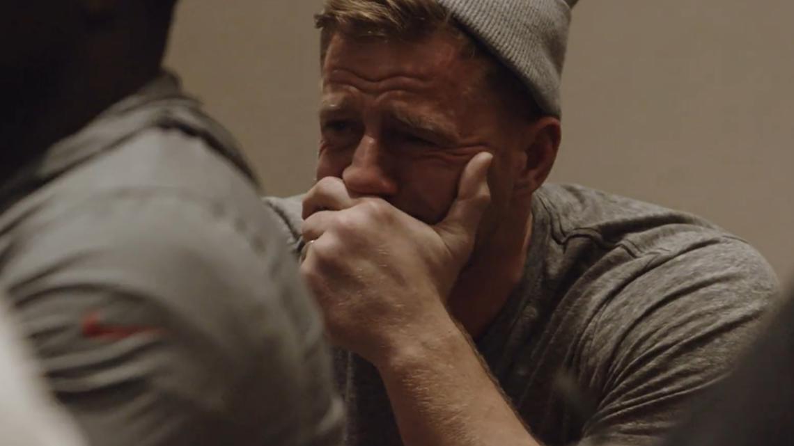 JJ Watt: Retiring star reduced to tears by tribute video featuring family  and NFL stars, including Tom Brady