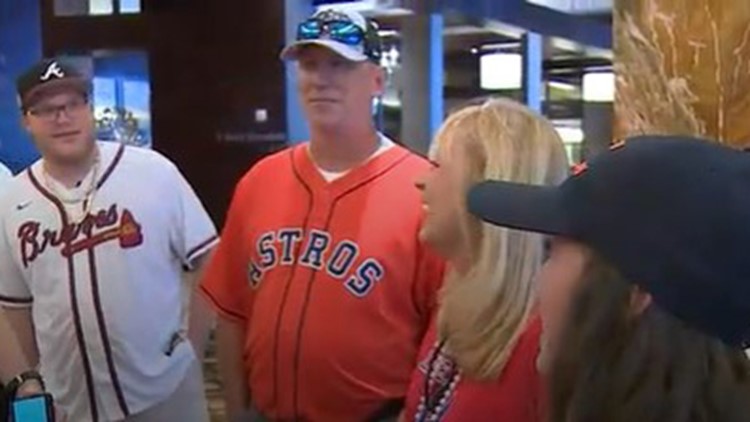 It's a lot bigger than baseball', Astros fans meet Braves fan who bought  them tickets for World Series Game 6