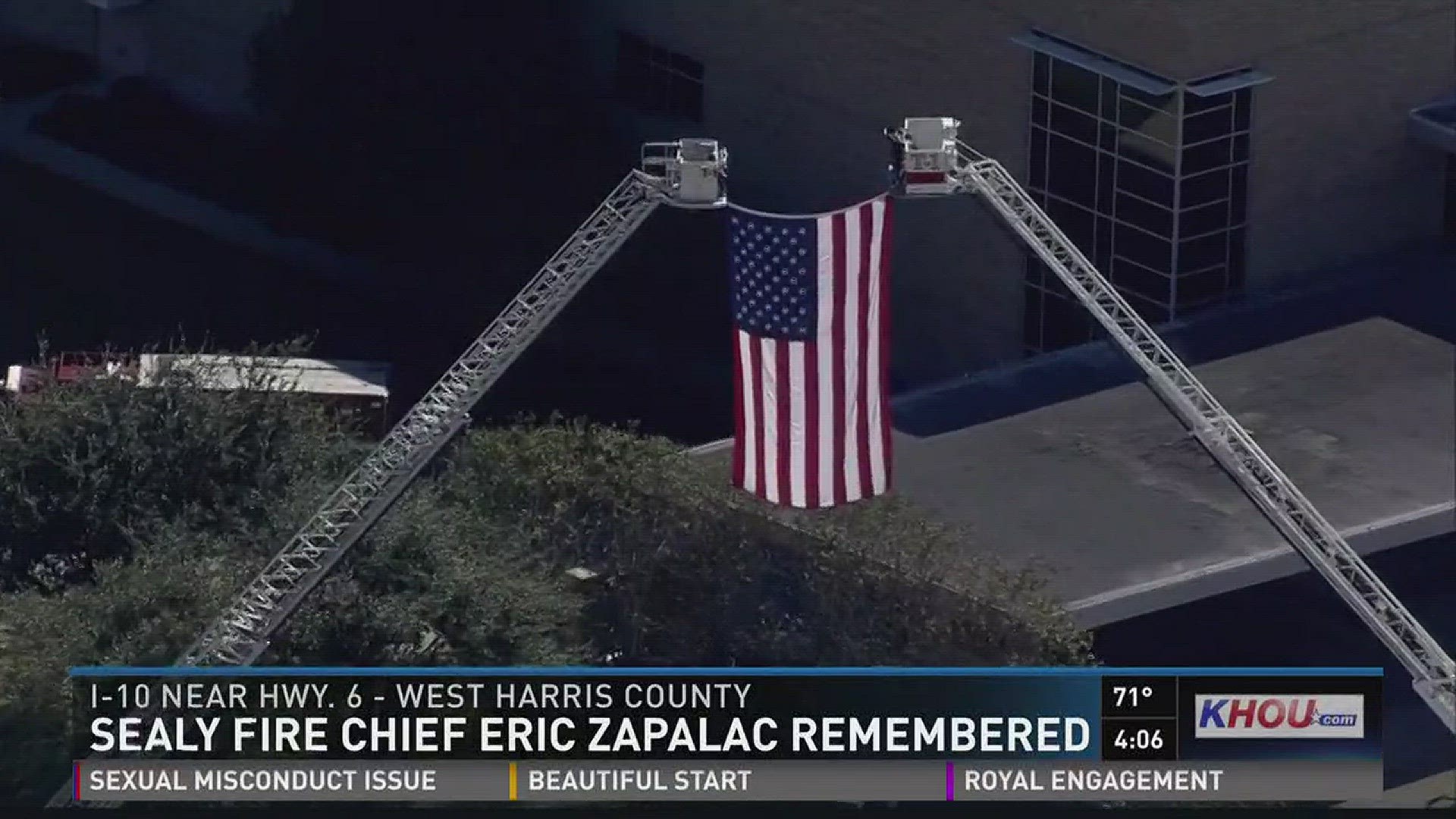Family, friends and first responders paid tribute Monday to Eric Zapalac, Sealy's fire chief, who died last week of a massive heart attack.