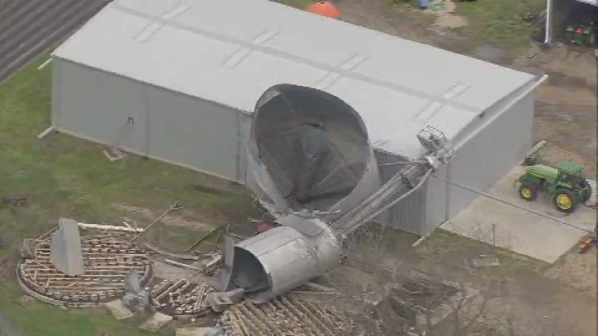 RAW: Air 11 over storm damage in El Campo | khou.com