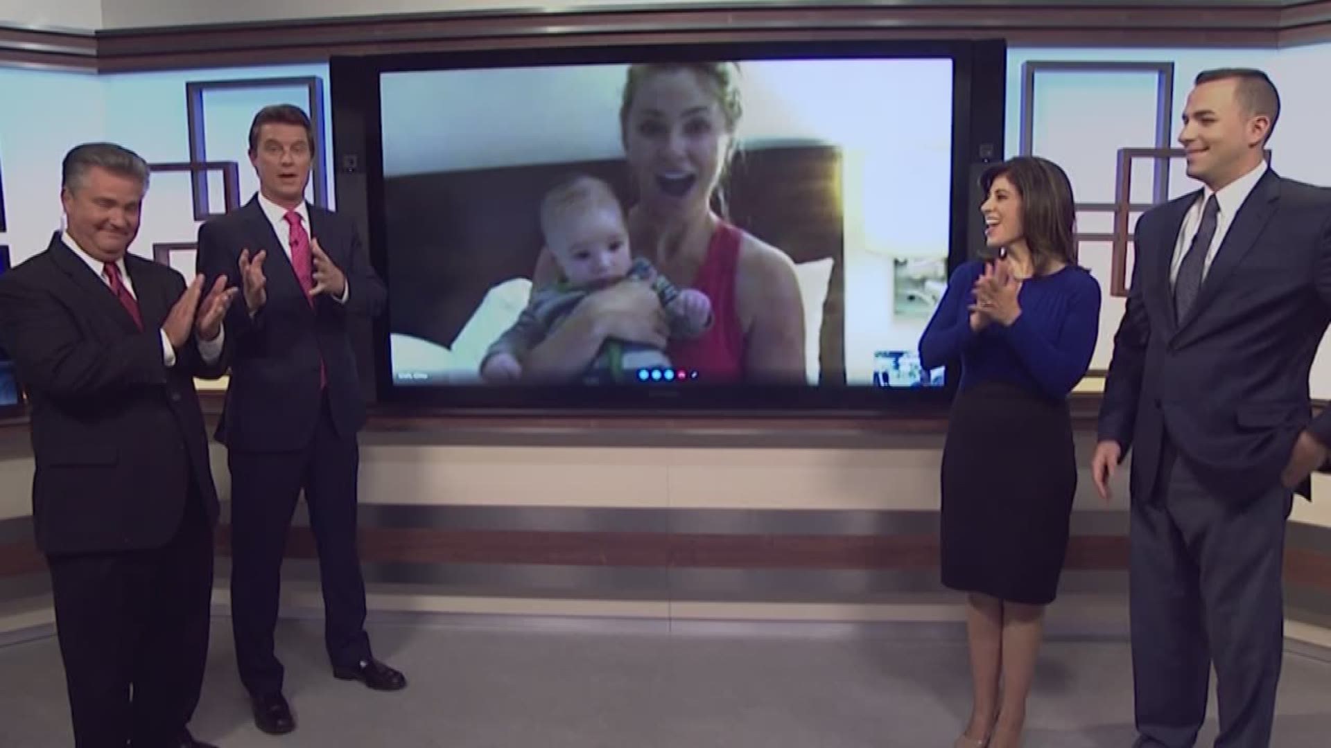 KHOU 11 News anchors Skype with Chita Craft and son