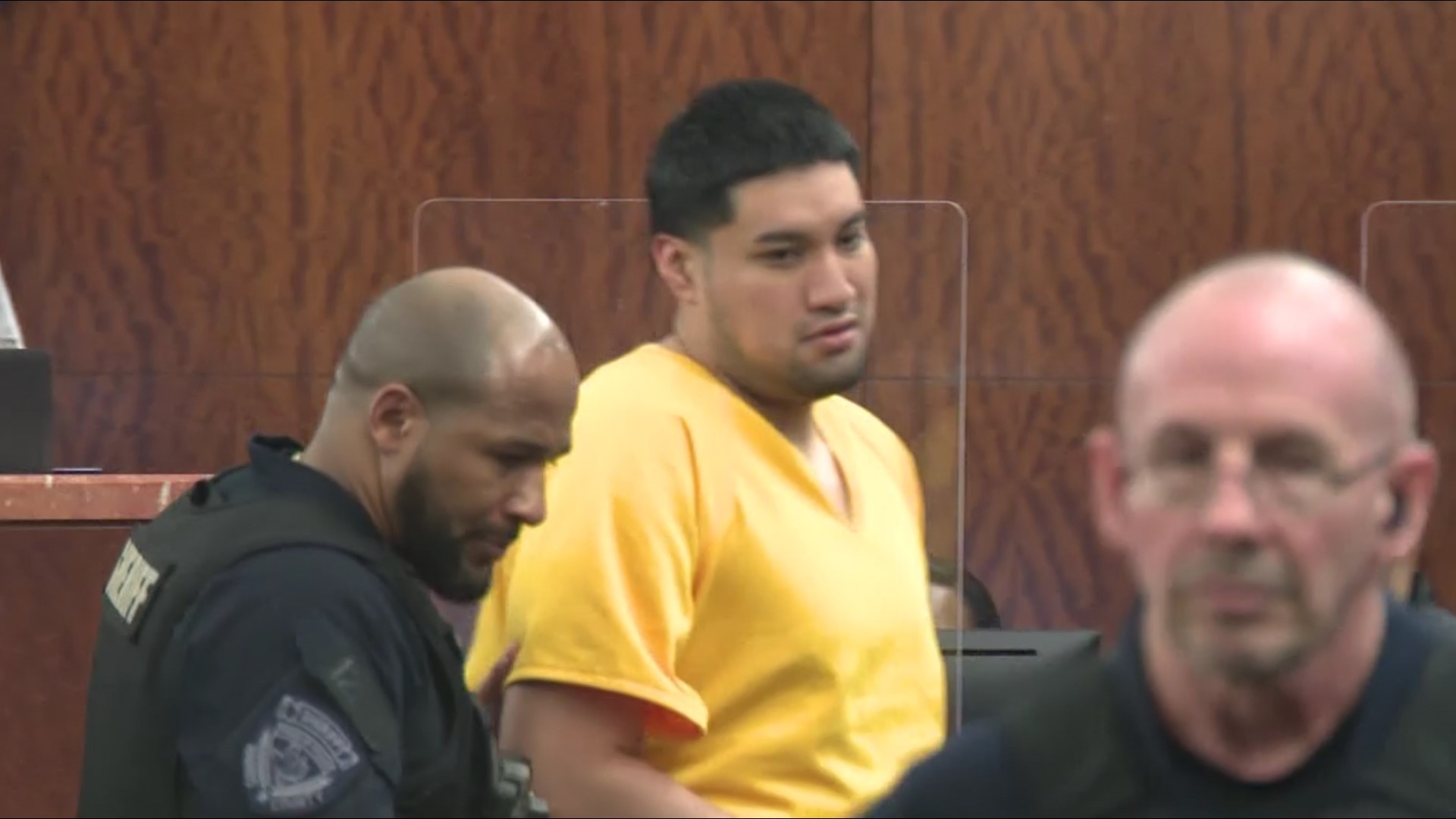 After the weapon was found, Victor Guzman, 26, had his jail privileges restricted. "When you threaten to murder someone, there are consequences," the judge told him.
